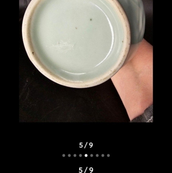 Vintage celadon vase with foo‎ dog handles - Picture 5 of 9